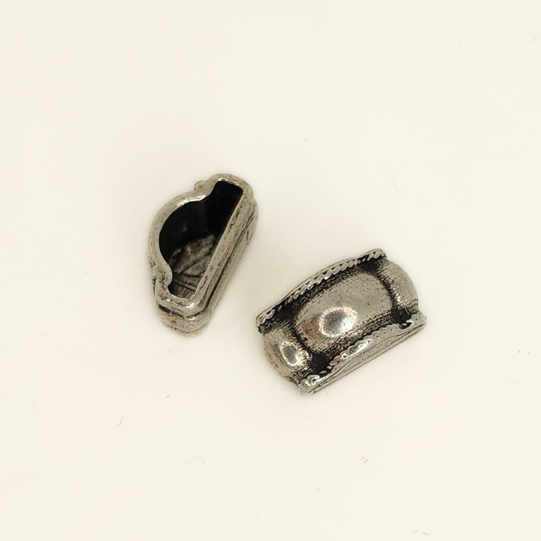 Antique Silver/MS Spacer End 14mm