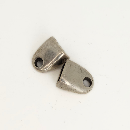 Antique Silver Straight End Clasp 7x10mm
