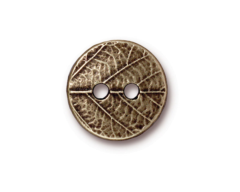 Round Leaf Button 17mm