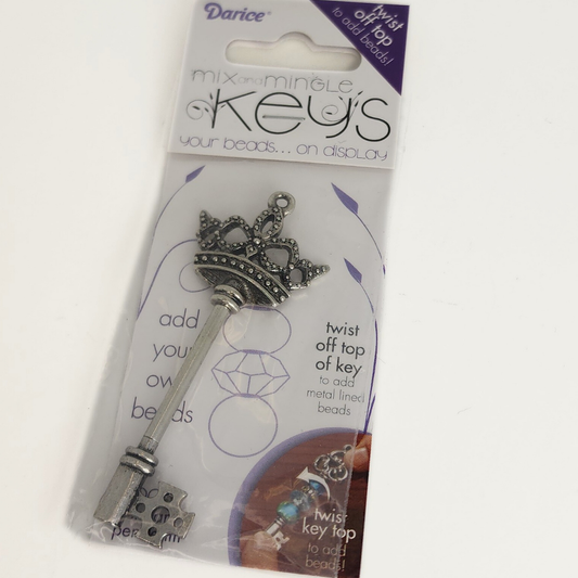 Crown Silver Beadable Key 70mm