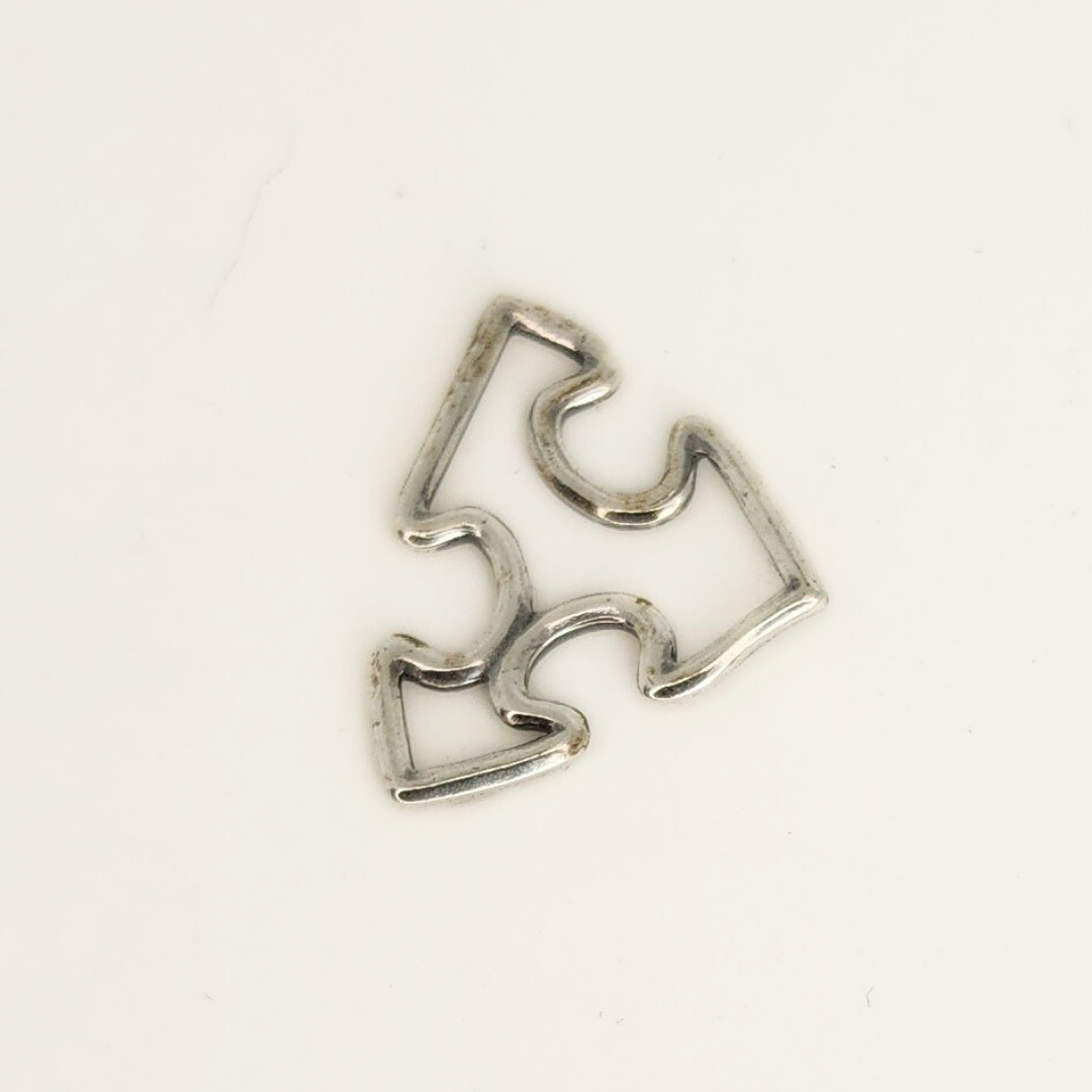 #4 Antique Silver Puzzle Piece Link 21mm