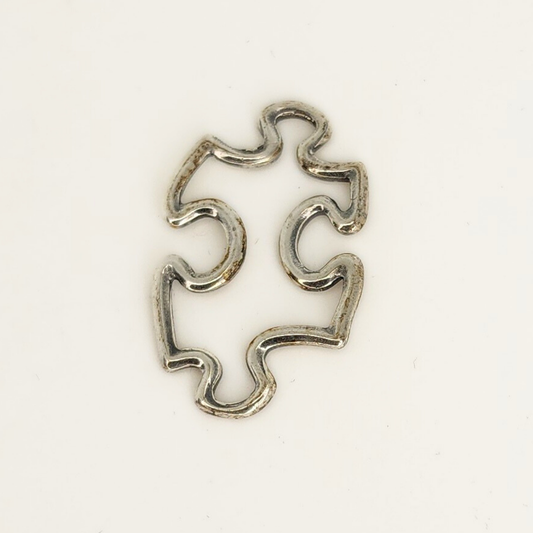 #2 Antique Silver Puzzle Piece Link 25mm