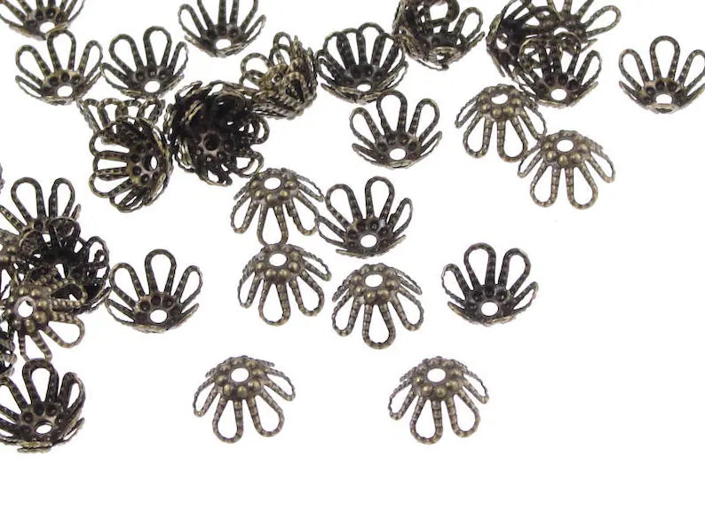 Bumpy Flower Filigree Cap 6.5mm