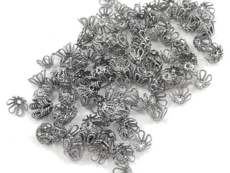 Bumpy Flower Filigree Cap 6.5mm