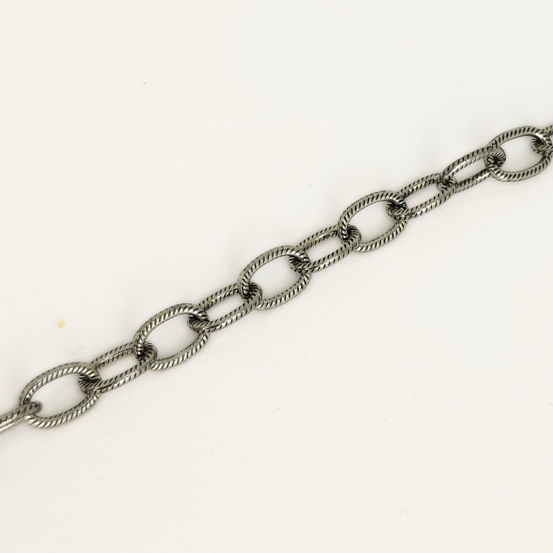 Embossed Cable Chain 9x6mm
