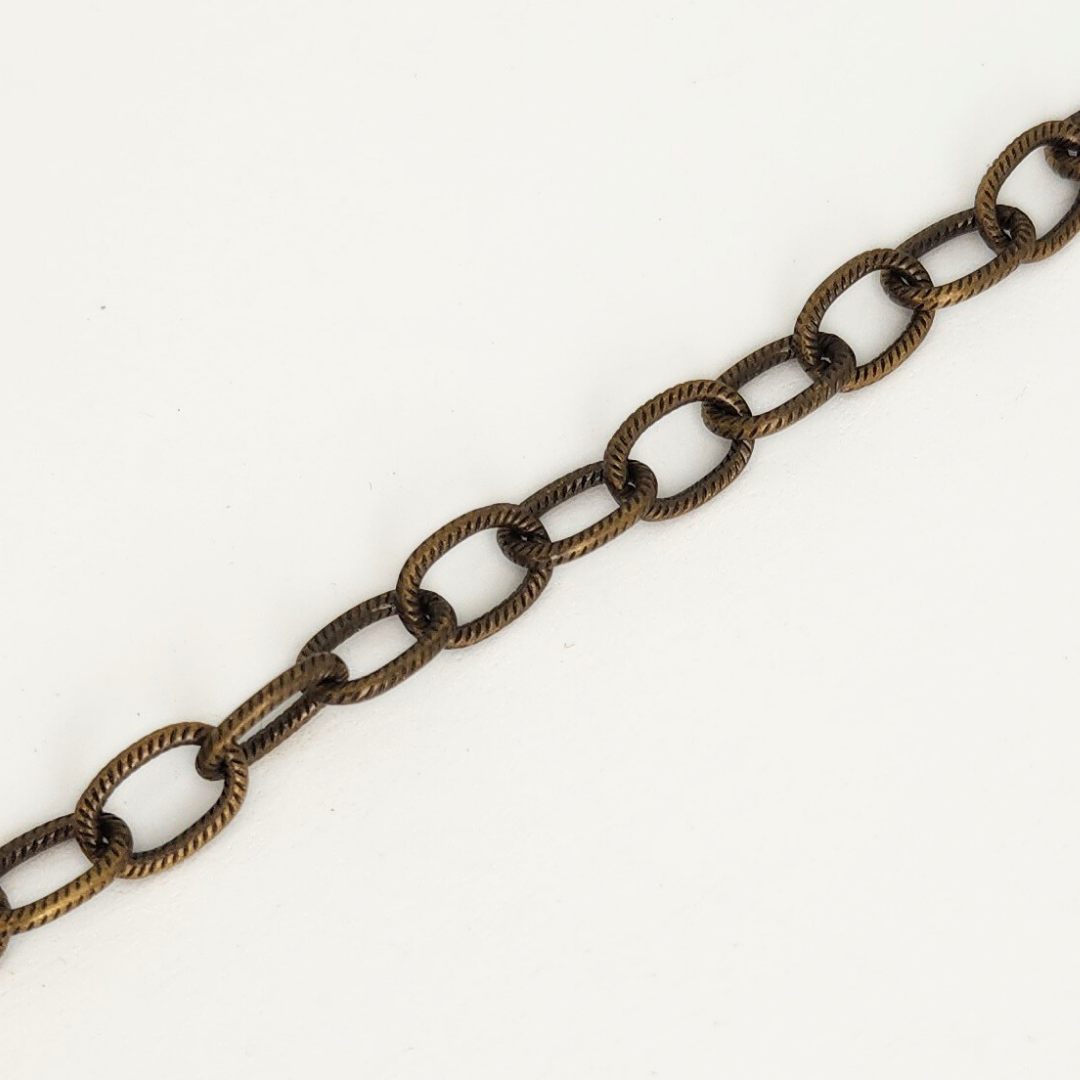 Embossed Cable Chain 9x6mm