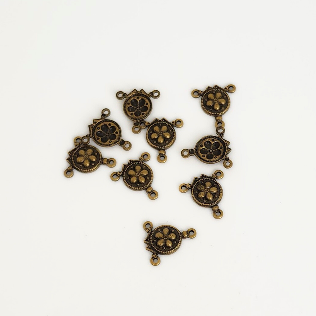 Antique Brass 2/1 Daisy Connector 13mm