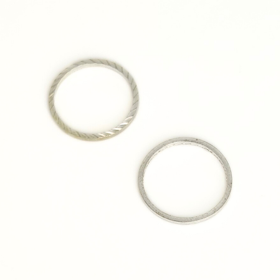 Matte Silver Round Ring 16mm