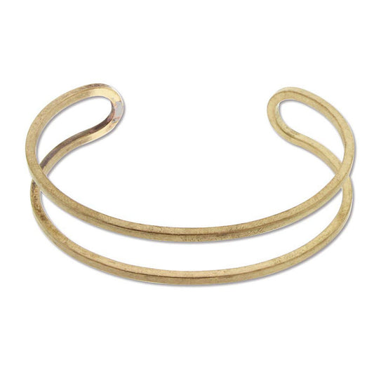 Open Square Brass Cuff Bracelet 1/2"
