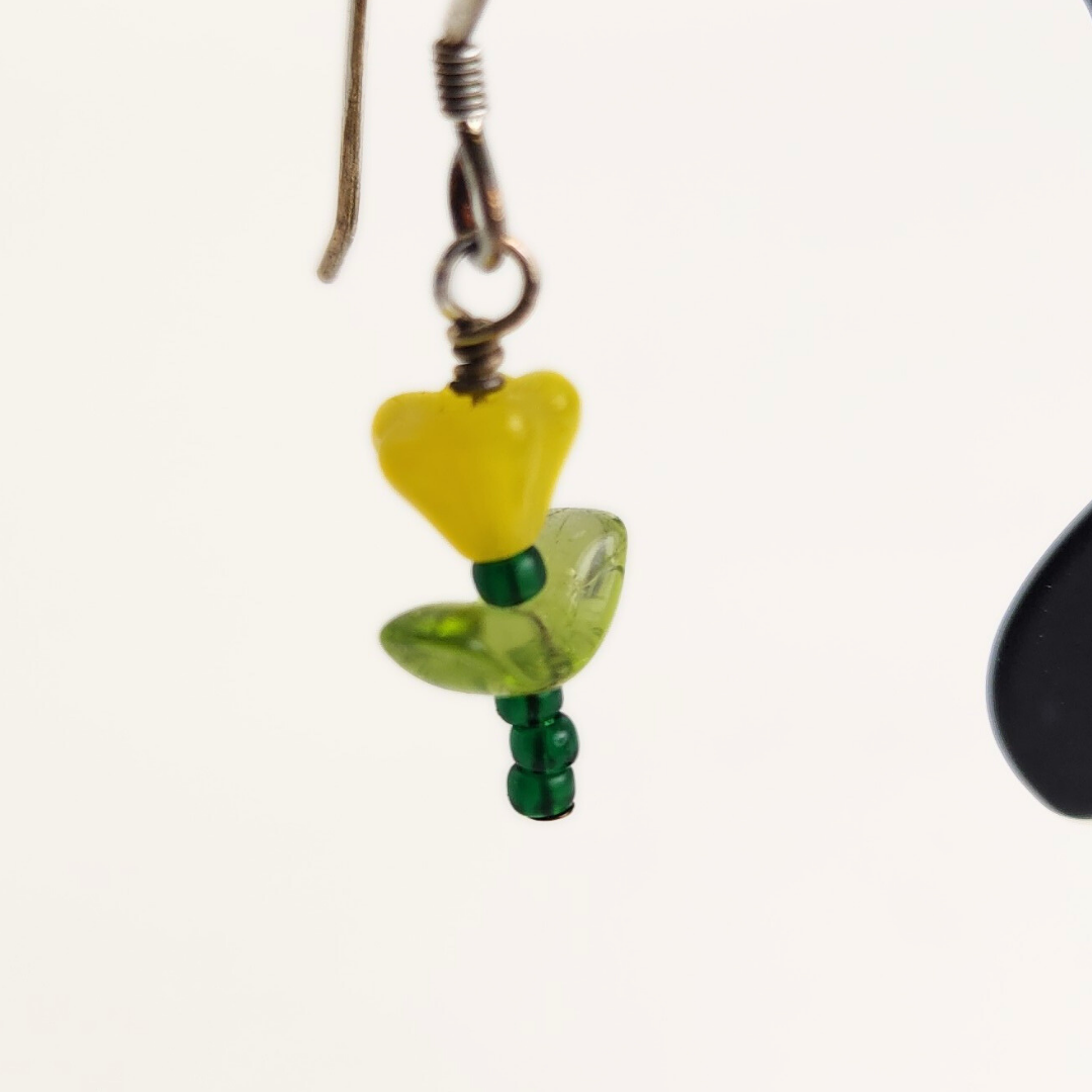 Yellow Tulip Flower Earring Kit