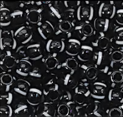 6/0 Black/White Striped