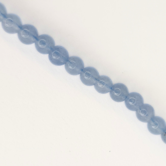 Natural Stone Sea Blue Chalcedony Round