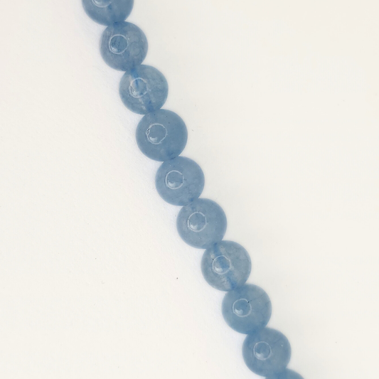 Natural Stone Sea Blue Chalcedony Round