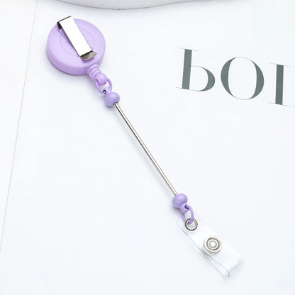 Beadable Retractable ID Keychain