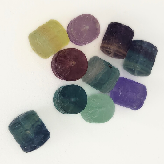 Palinx Barrel Fluorite 12x10mm