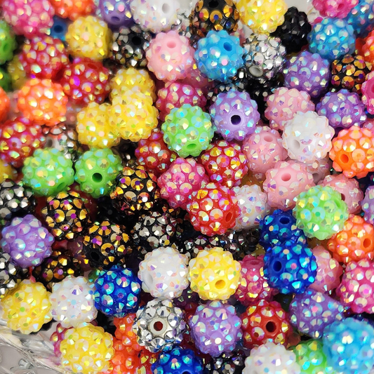 Assorted Rhinestone Round 12mm