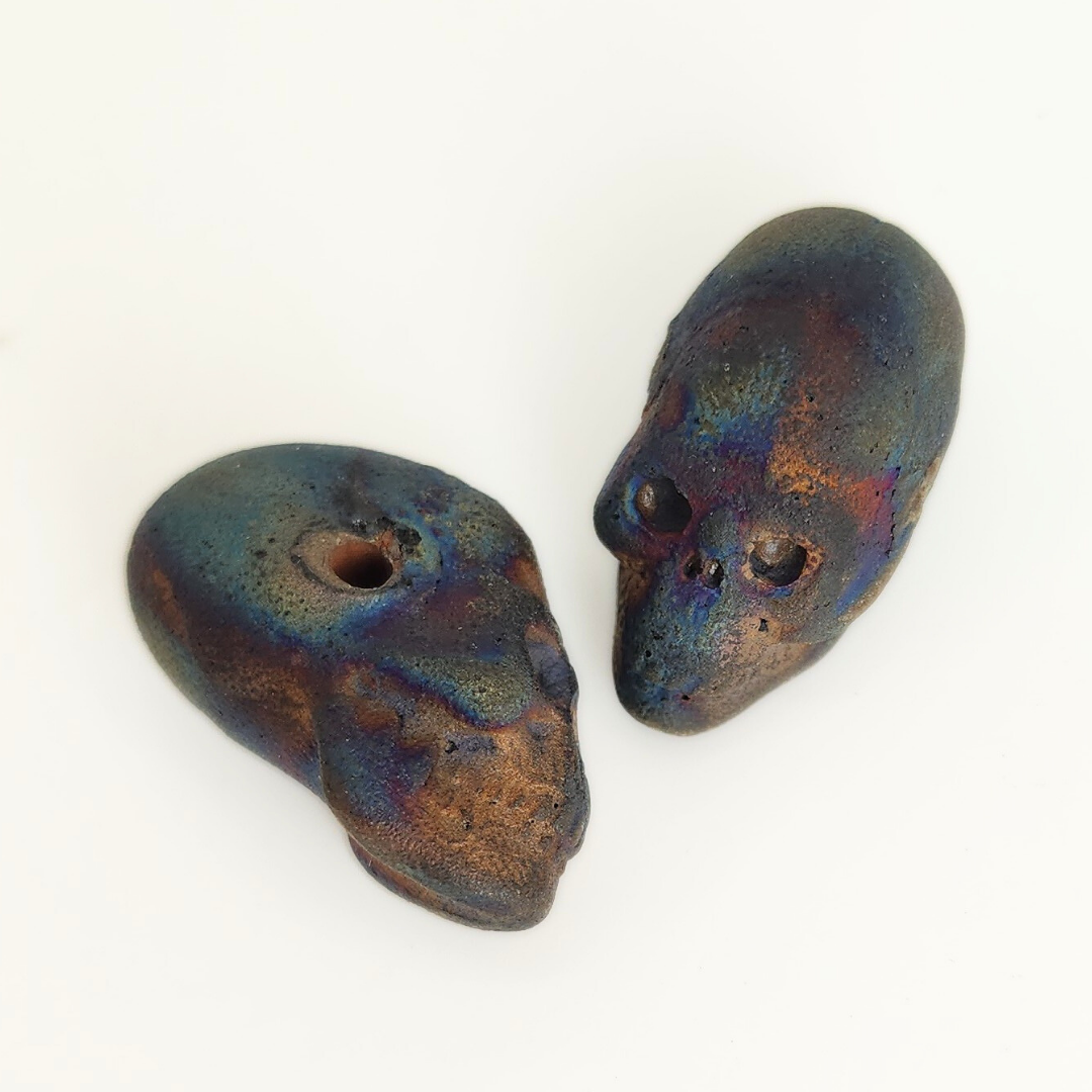 Matte Raku Skull 14mm