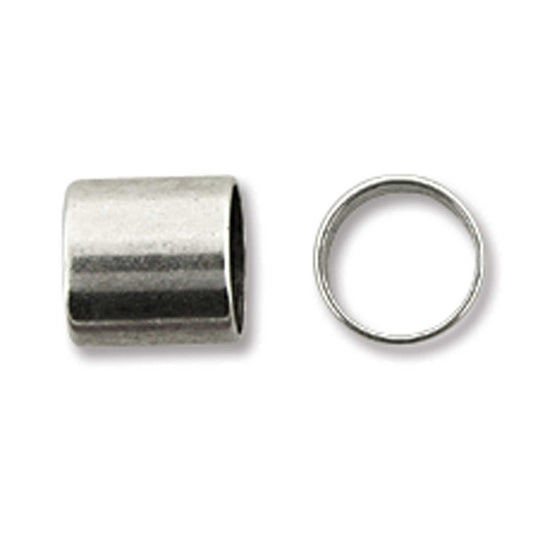 Antique Silver Tube Slider 6x6mm