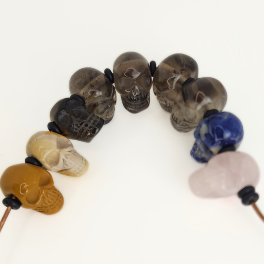 Gemstone Skulls Side Drilled