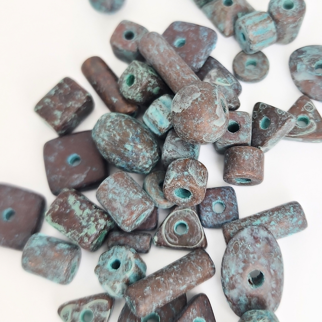 Green Patina Ceramic Sampler