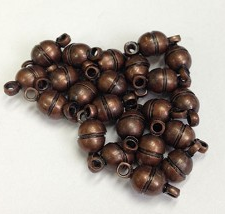 Antique Copper Magnetic Clasp 5x11mm