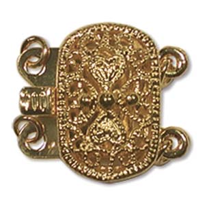 Filigree PushPull Clasp 9x14mm