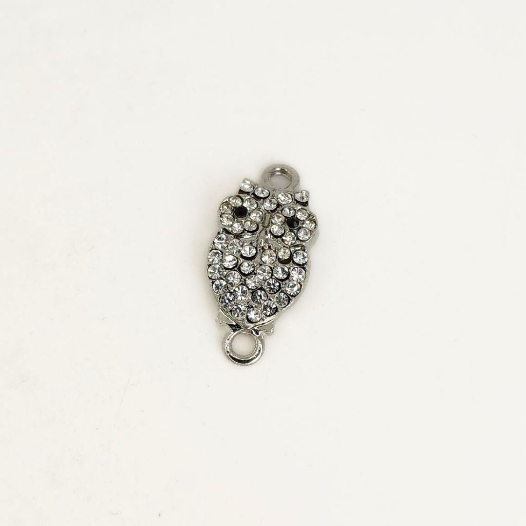 Owl w/Crystal & 2 Rings 14mm