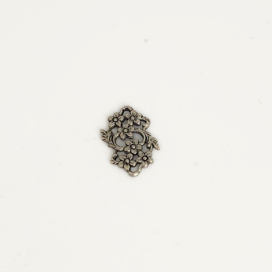 Antique Silver Flower Connector 19x13mm