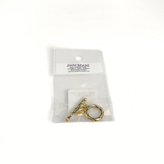 Gold 2 Strand Rope Toggle 15mm