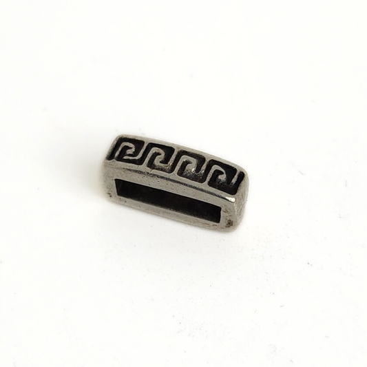 Antique Silver Meander Slider 10mm