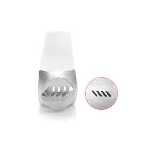 Diagonal Line Border Design Stamp 6mm
