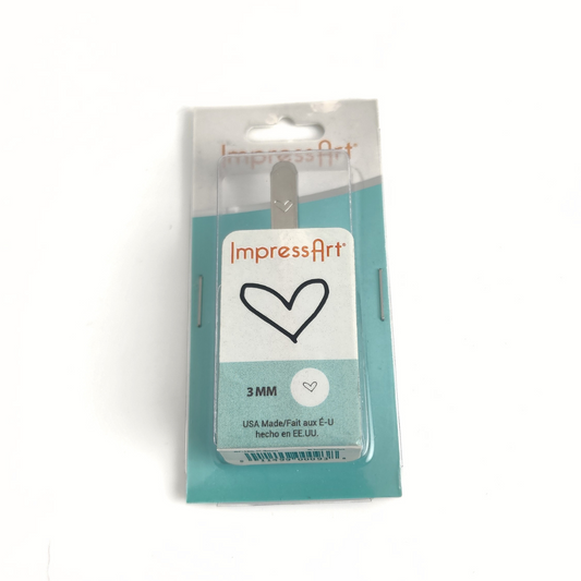 Whimsy Heart Design Stamp 3mm
