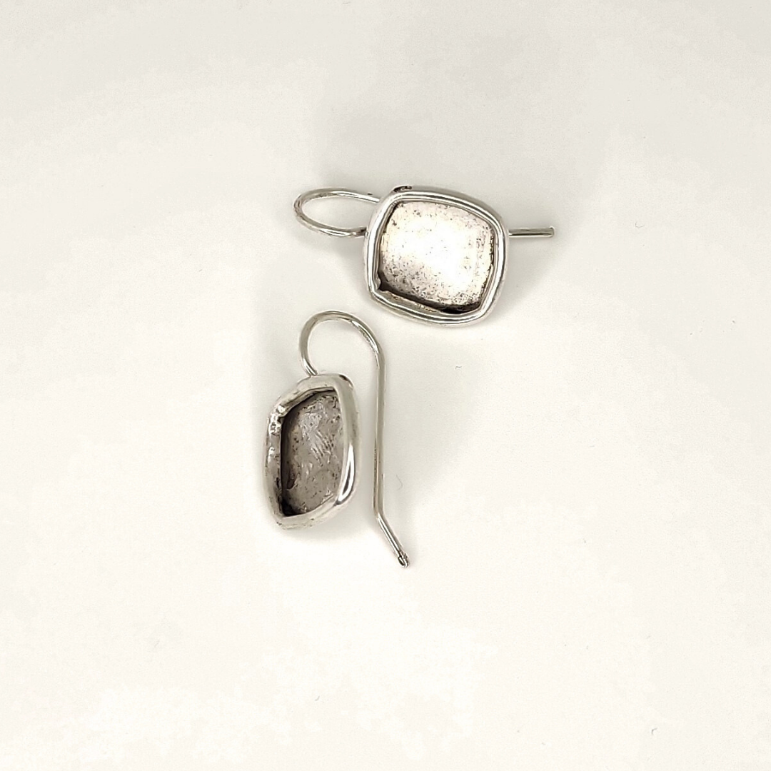 Silver Square Earring 18x12mm