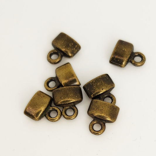 Antique Brass Cap w/Loop 8x5mm