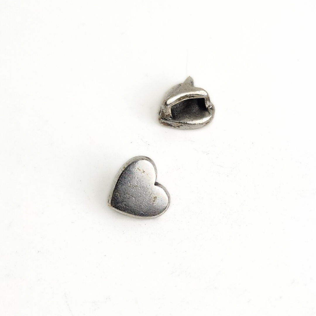 Silver Heart Slider 2.2x5.2mm