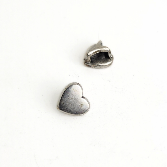 Silver Heart Slider 2.2x5.2mm