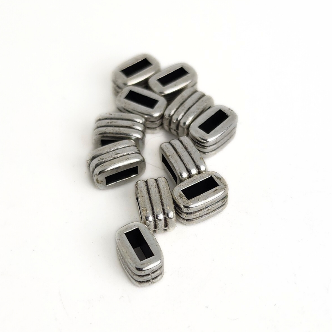 Silver 3 Ridge Slider 2.2x5.2mm