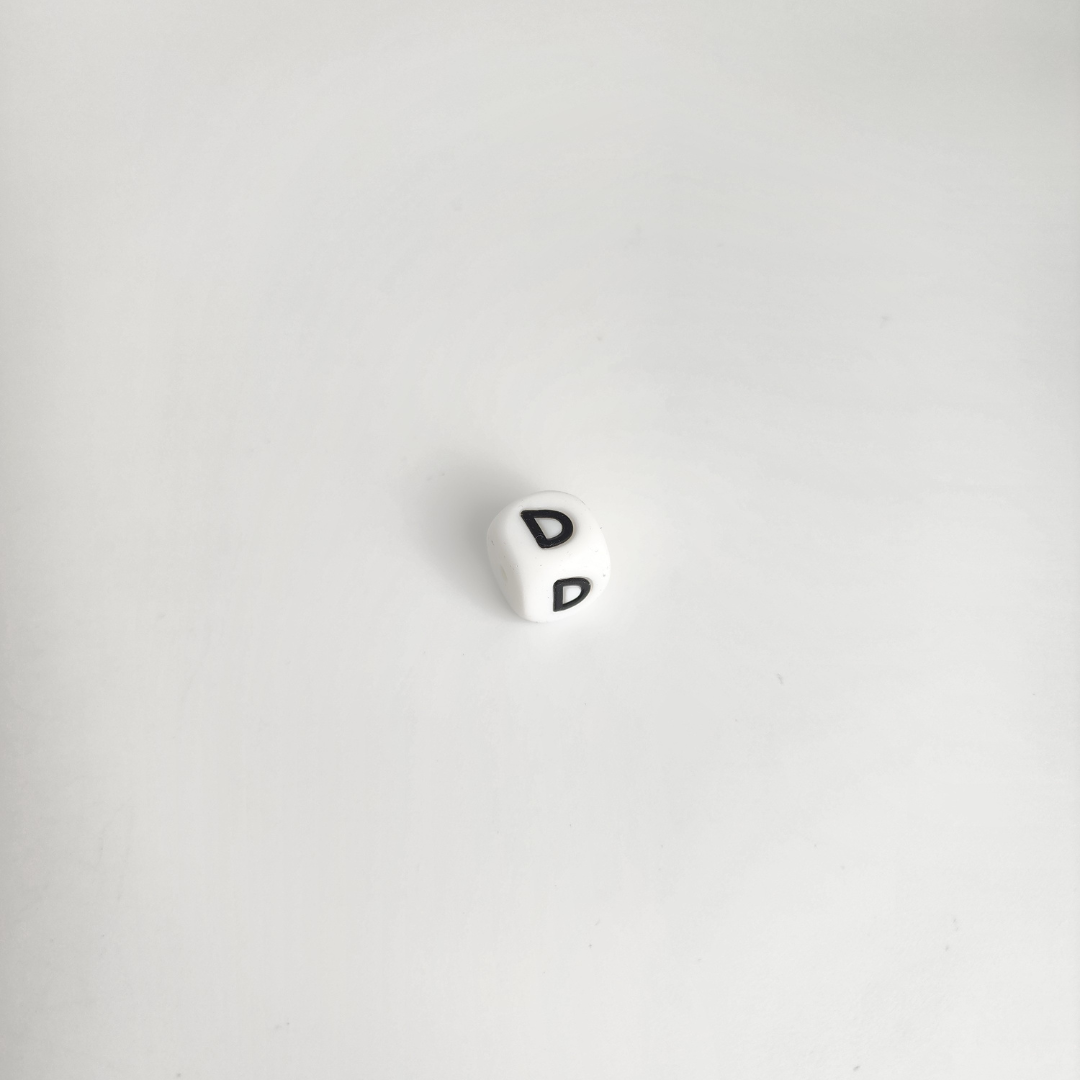 White Letter Block 12mm
