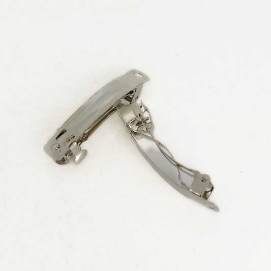 Silver Barrette 40mm