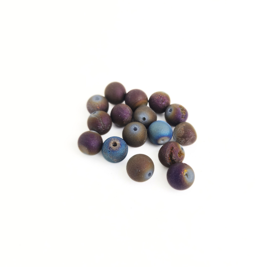 Agate Druzy Round 10mm