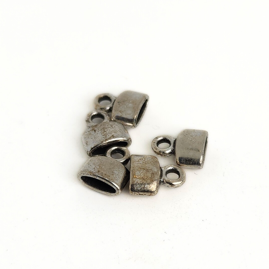 Antique Silver Cap w/Loop 8x5mm