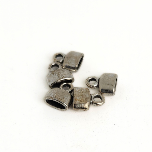 Antique Silver Cap w/Loop 8x5mm
