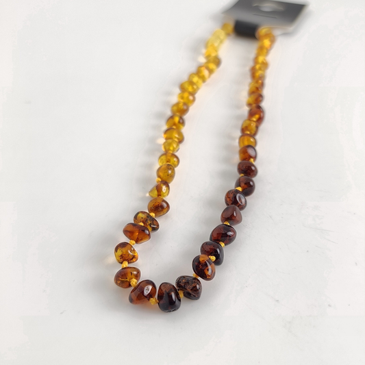 Rainbow Amber Necklace 13"