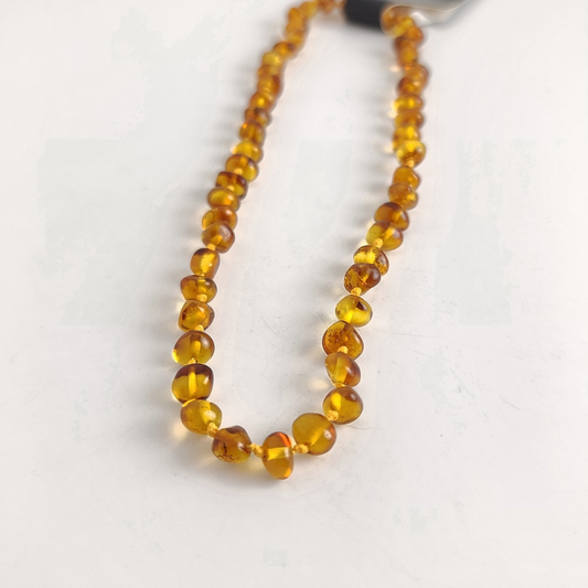 Honey Amber Necklace 13"