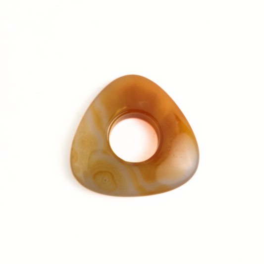 Red Agate Triangle 40mm