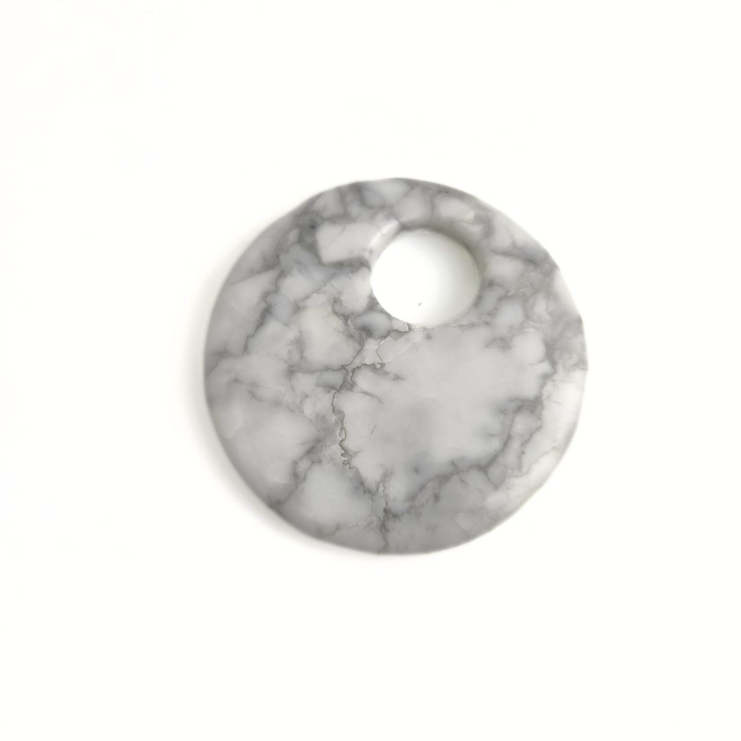 Howlite Donut Pendant 45mm