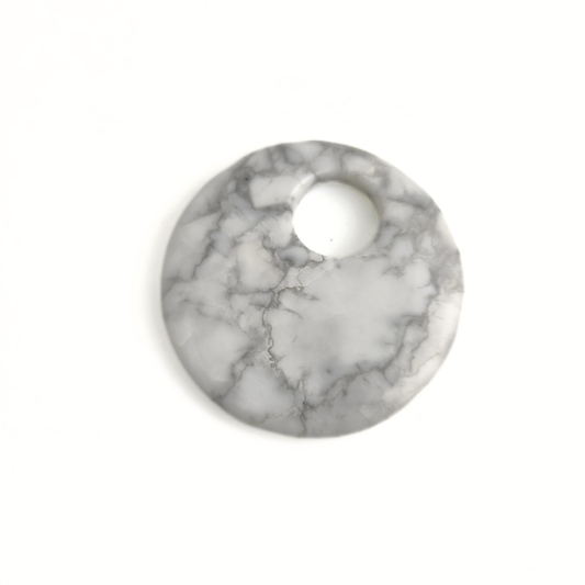 Howlite Donut Pendant 45mm
