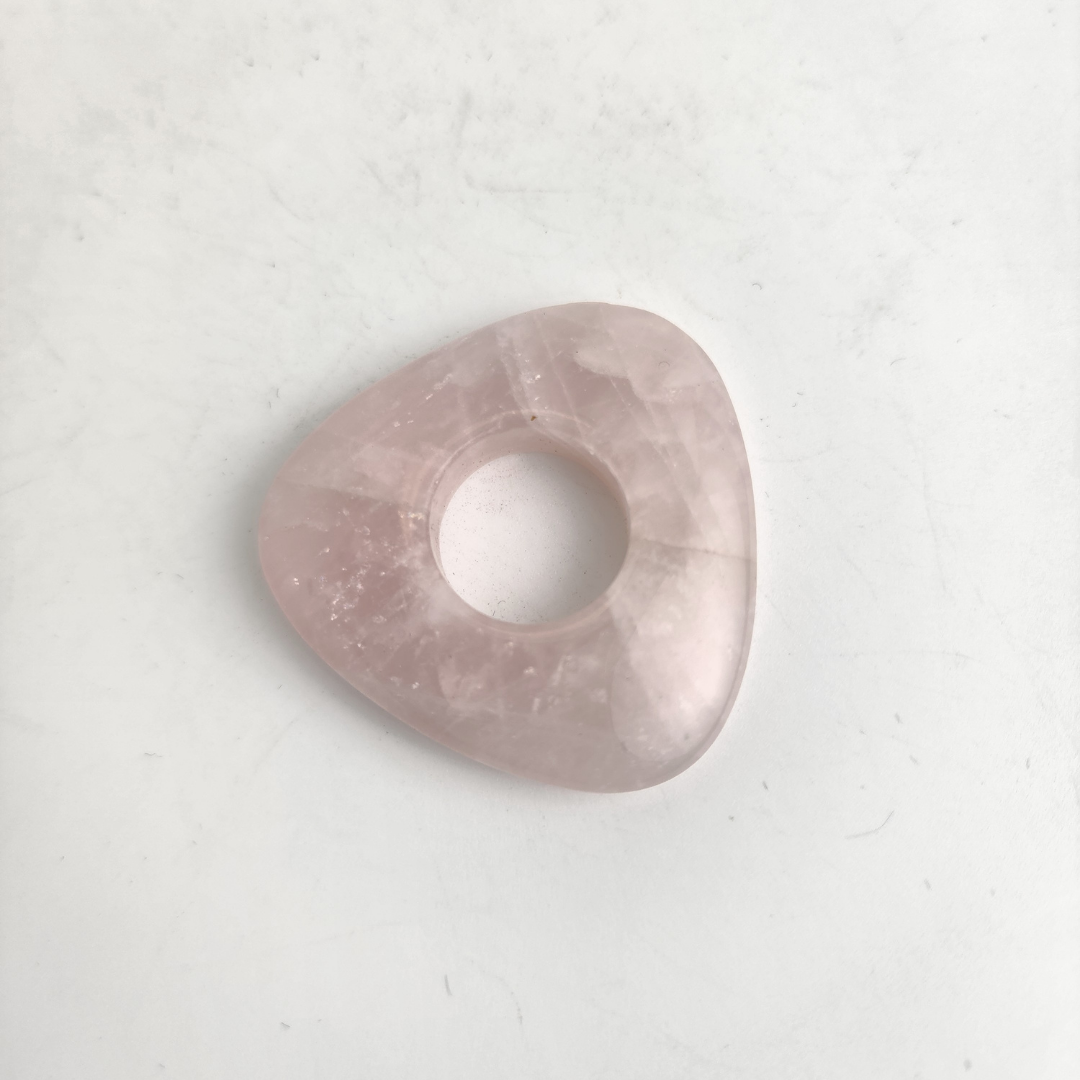 Rose Quartz Triangle 40mm