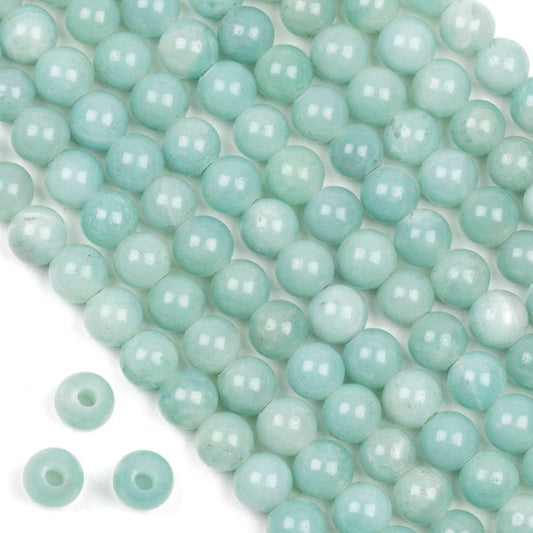 Amazonite Large-Hole Round 8mm