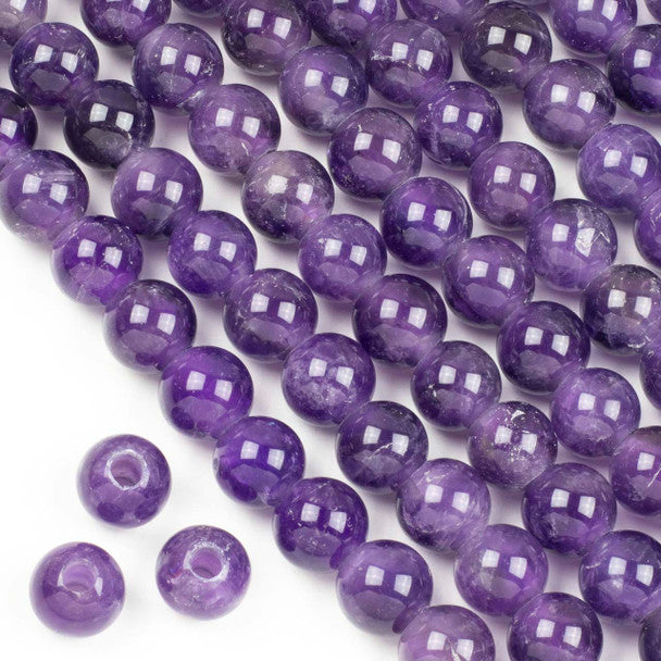 Amethyst Large-Hole Round 12mm